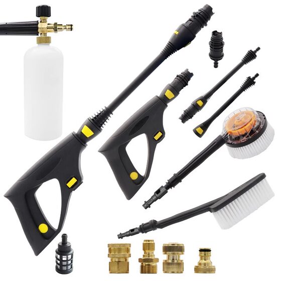 Cross-Border Water Gun Morgana Easy-Wash Filter Hand-Boosted Pressure Car Washing Machine Multi-Functional Accessories Snowflake Foam Pot Nozzle