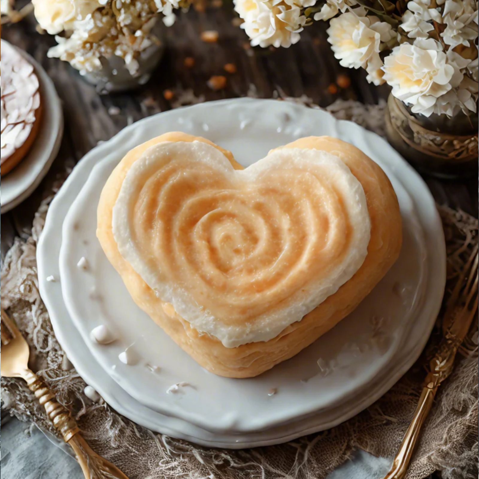 Love Cream Rolle Ароматическая Свеча Форма DIY Мыло ручной работы