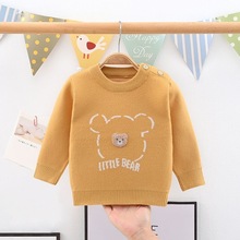 春秋冬季婴儿毛衣宝宝套头棉针织衫男女童外穿毛线衣内搭打底衫