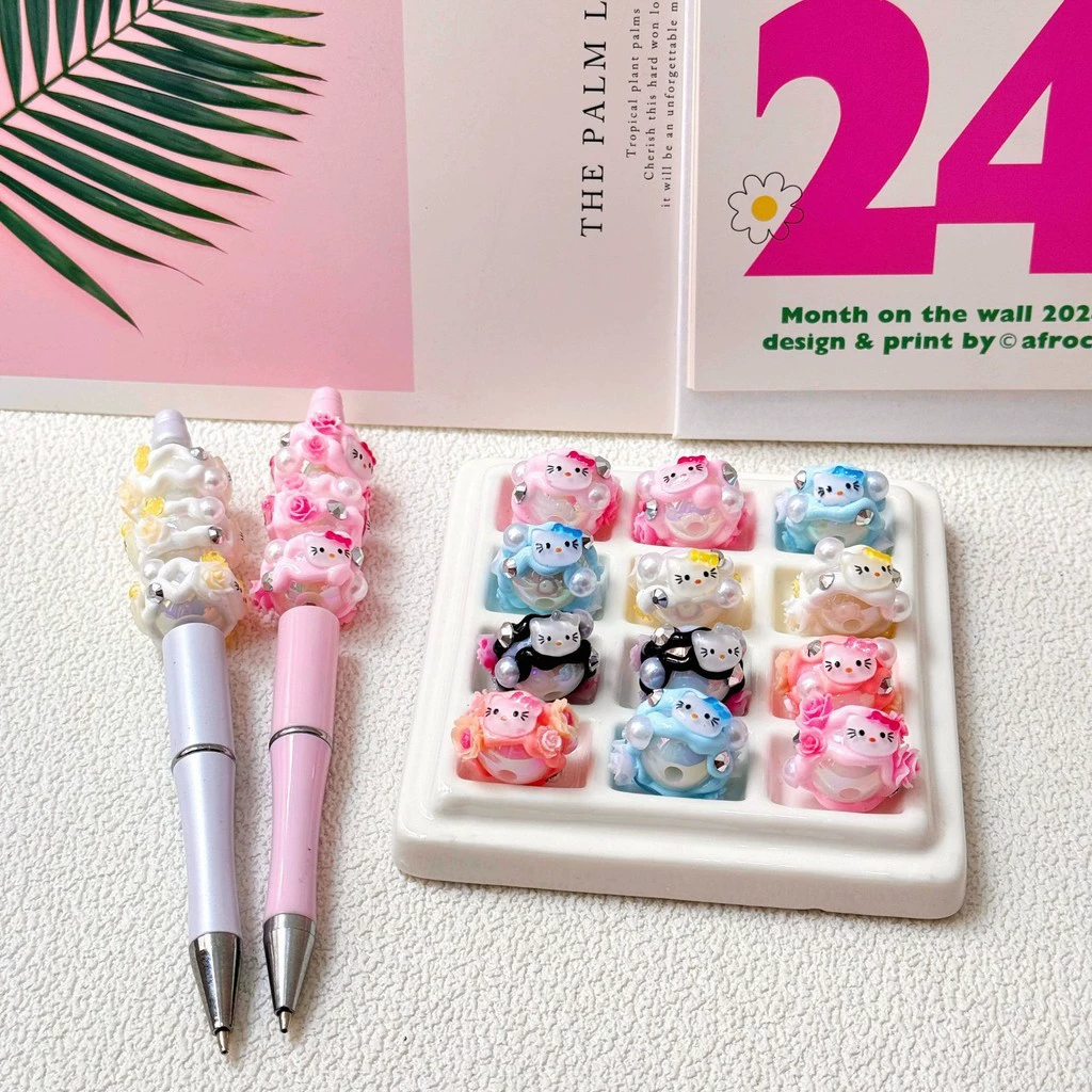 Hello Kitty, роллерная ручка, аксессуары, держатель, мобильный телефон, подвеска, аксессуар, роспись на руках, DIY, материал