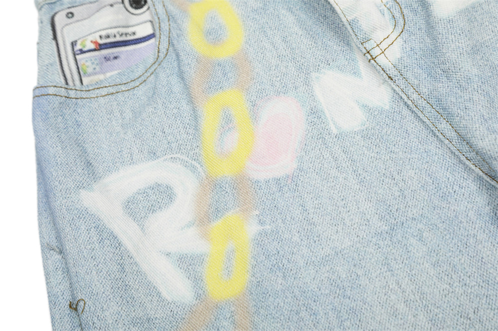 Men's Tie-Dye Gradient Jeans - High Street Vibe, Loose Fit, Wide Leg, Straight Cut, Distressed Wash, Casual Streetwear For Men ( Blue, S-XL)​_mkmklike.com