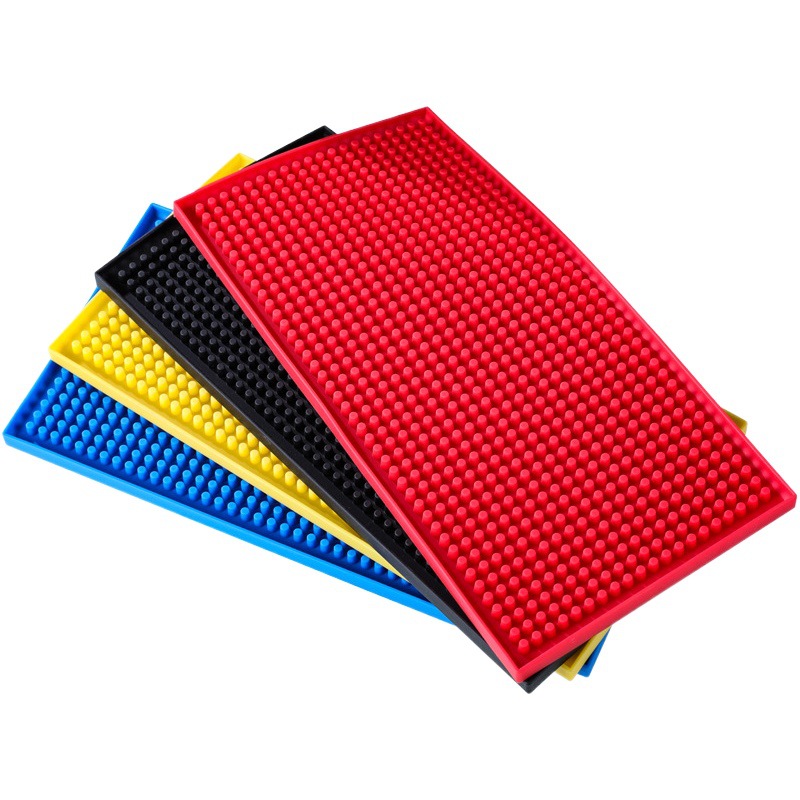 Bar Mat PVC montaña engrosada estera de la barra de color de goma de silicona antideslizante impermeable rectangular estera de la barra de drenaje