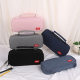 Korean style portable pencil case simple solid color large capacity pencil case student multi-functional stationery storage bag wholesale