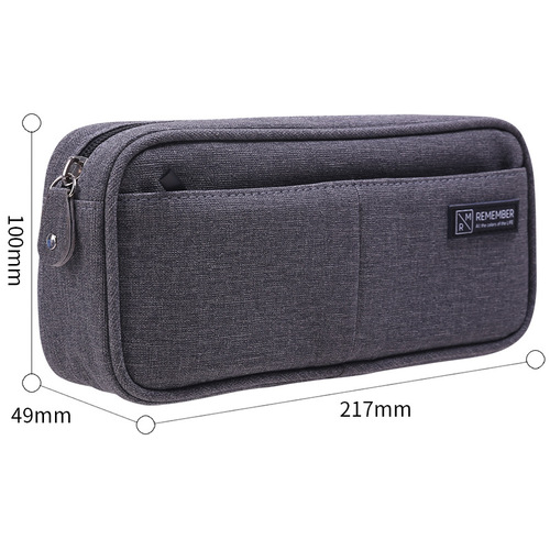 Deli pencil bag student large capacity storage bag simple bag multifunctional student box pencil case stationery bag wholesale