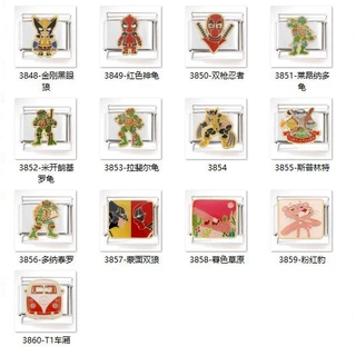 不绣钢小饰品 神秘忍者模块手链 Italian charm bracelet忍者神龟
