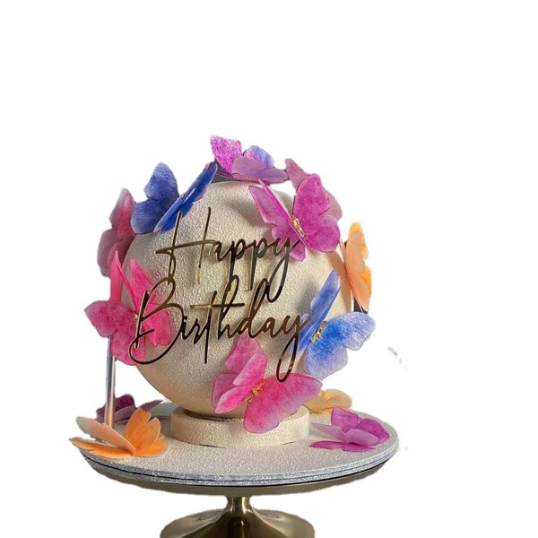 Cross -border INS Wind Birthday Happy Cake side Ak clan decoration…