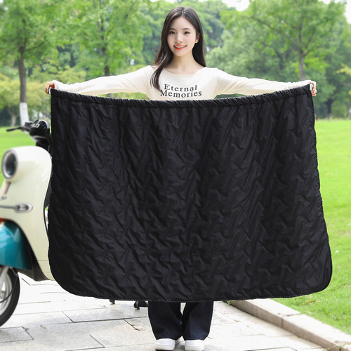 Electric vehicle windshield, motorcycle autumn and winter thickened large apron skirt, leg blocking waterproof warm knee protection windproof skirt