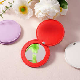 新款圆形双面放大化妆镜学生小镜子随身折叠便携美容梳妆镜礼品镜