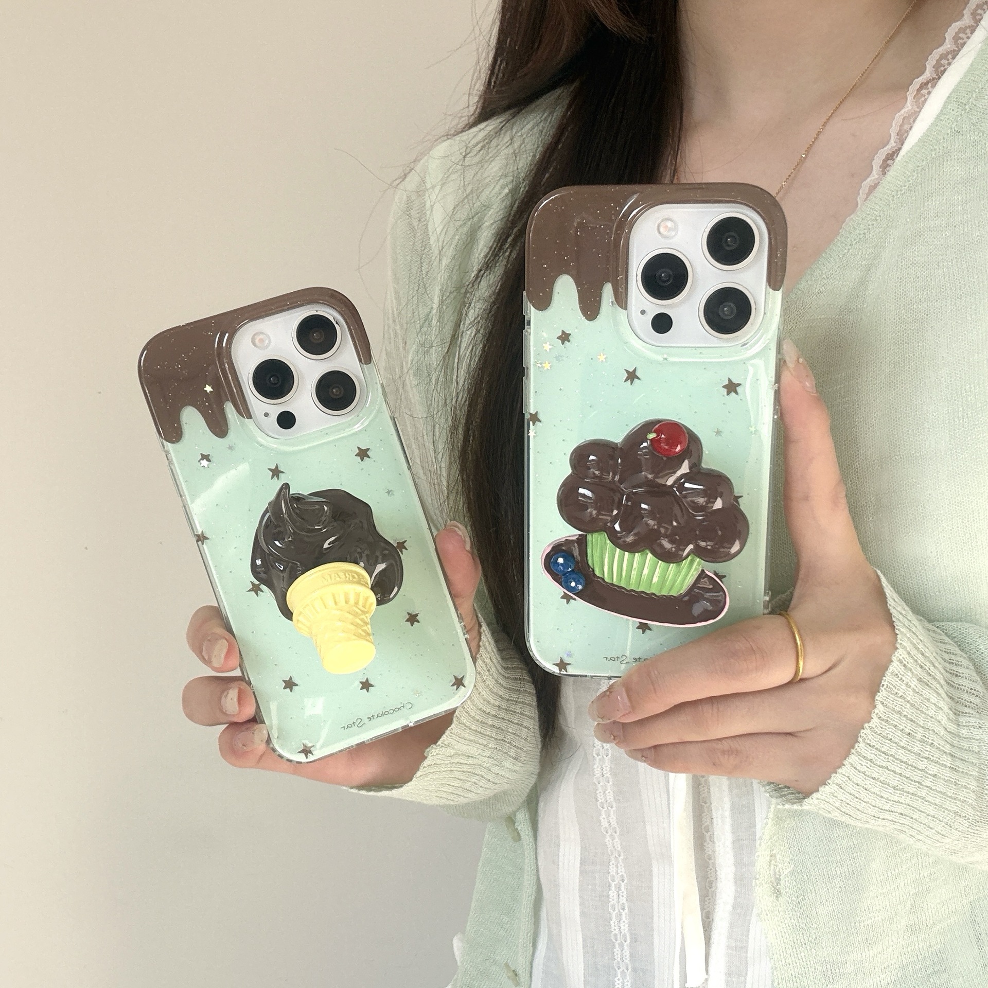 Verano pequeño helado fresco y lindo para Apple 16ProMax funda para teléfono móvil 15Pro Personalidad 14/13 Nuevo 15