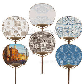 团扇中国风旗袍古风扇子竹骨光滑高品质圆扇一只竹夏季凉快小扇子