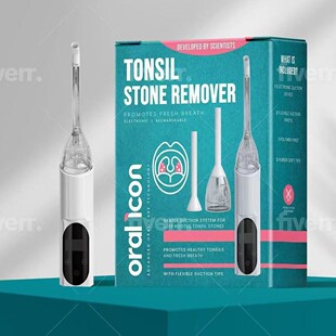 Tonsil Stone Removal Tool, Recess Irrigator, Safe Visual Oral Removal Instrument, Electric Suction Device