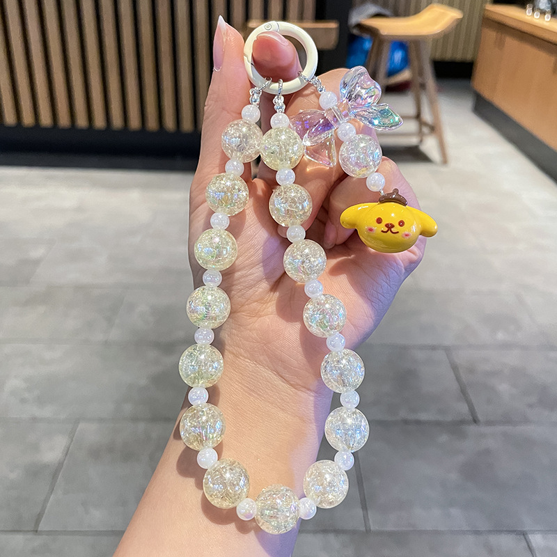 Colgante creativo lindos anillos de cadenas de caja de teléfono móvil accesorios de viento de niña insdiy cuentas de brazalete colgante de llaves