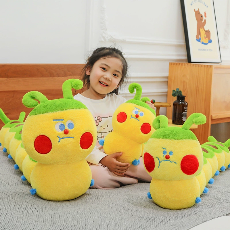 Милый плюш toy, подушка, тряпичная кукла для сна, гусеница