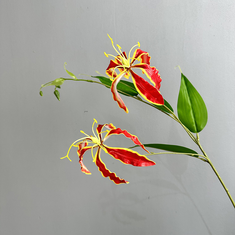 Artificial Flame Lily Nordic Style Home Decor For Wedding Flower_voghion.com
