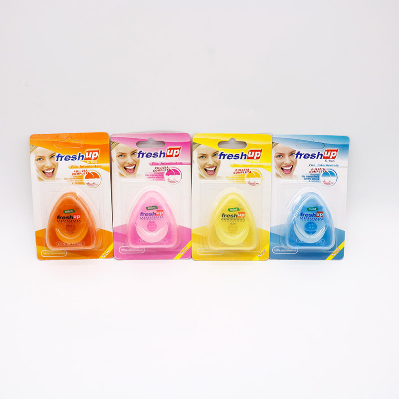 Hilo dental triangular para uso doméstico, para limpiar los dientes, hilo dental extra largo de 50 metros.