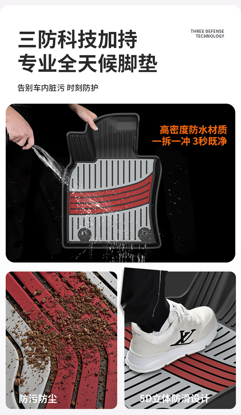 Toyota Prado Camry Highlander Avalon Rongfang Platinum 7 3X Special Colorful Tpe Car Floor Mats