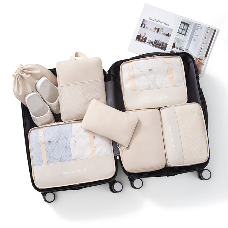越境旅行用収納バッグセット デジタル製品、洗面用具、化粧品の分類収納バッグ 衣類、靴、荷物用トラベルバッグ|undefined