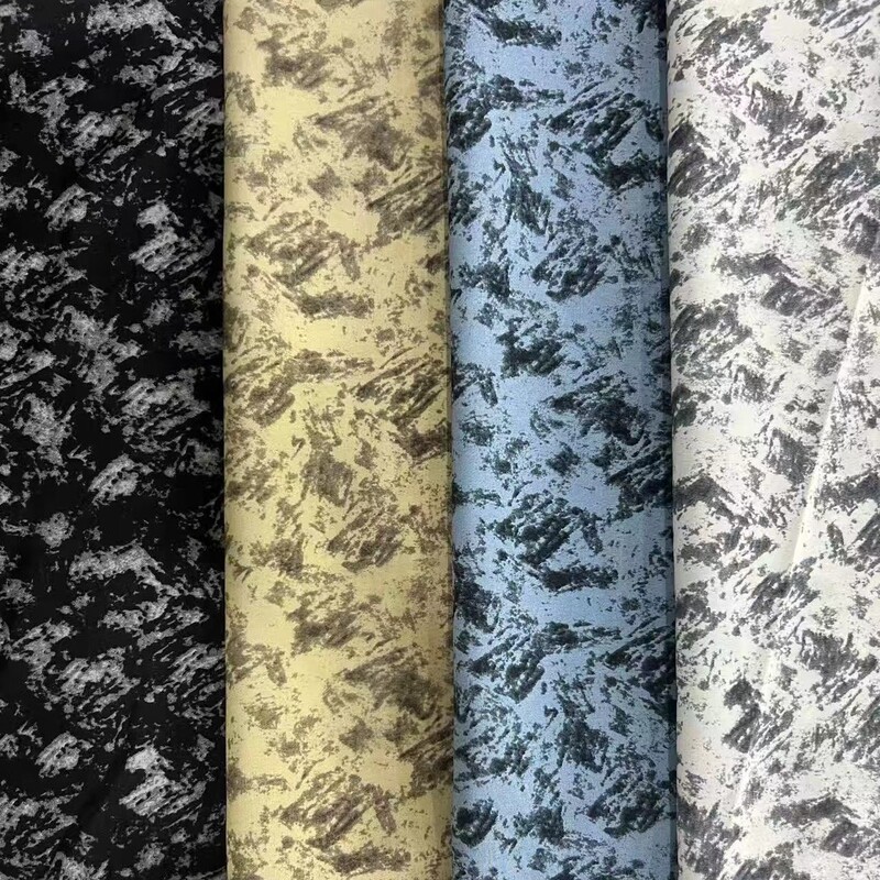 热卖款扎染平纹段雪纺布印花面料 制作大肠圈饰品服装面料 有垂感|undefined