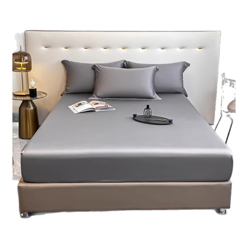 Nueva sábana de seda de una sola pieza 2025 nueva cubierta de colchón con todo incluido, funda de cama, sábana de seda de hielo de verano, juego de tres piezas