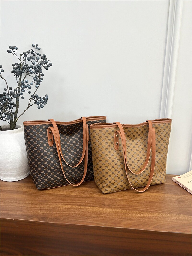 Bolsa de mano impresa retro de gran capacidad para mujeres 2026 nueva bolsa de hombro de viaje caliente de moda bolsa de mano versátil