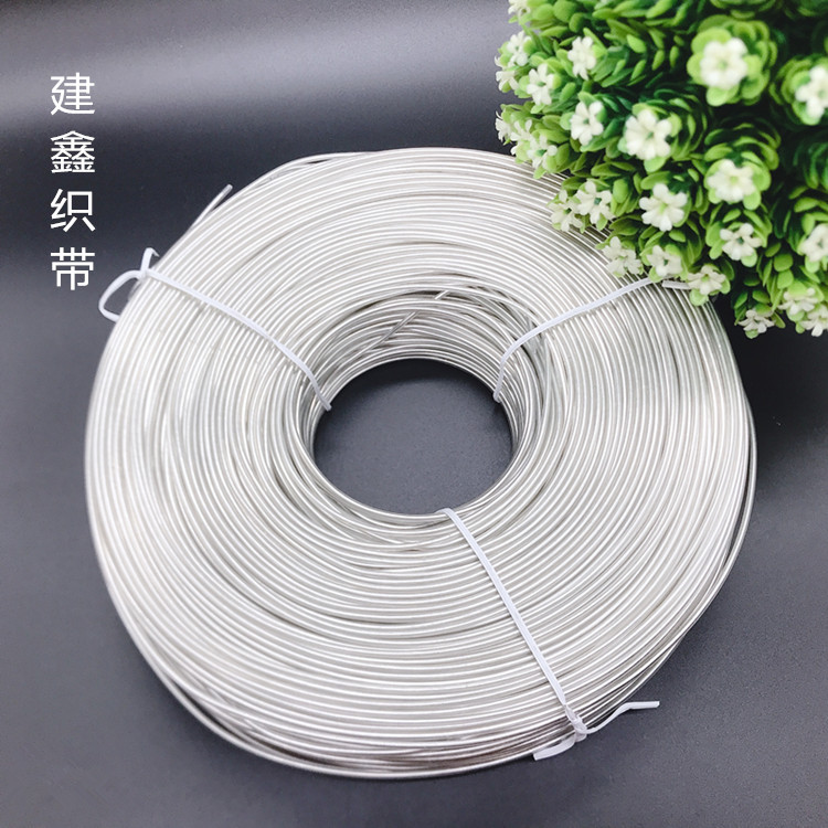 批发供应1.2MM圆形透明包胶扎线 透明塑料铁丝扎丝-定型透明扎带