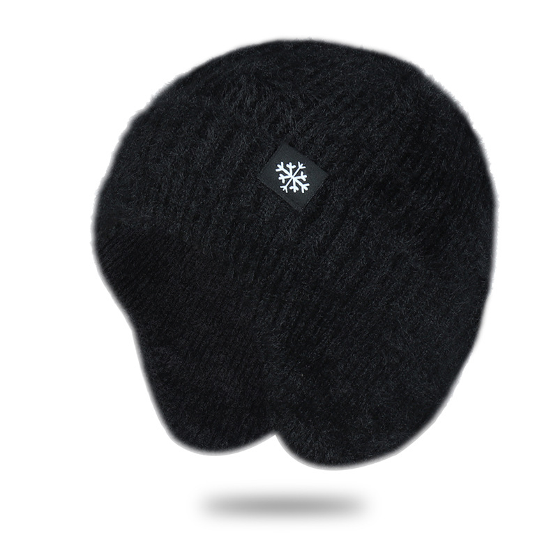Autumn and winter knitted hats for men and women of the same style, ear protectors, thermal headgear, earmuffs, hats, cold-proof cycling pullovers._voghion.com
