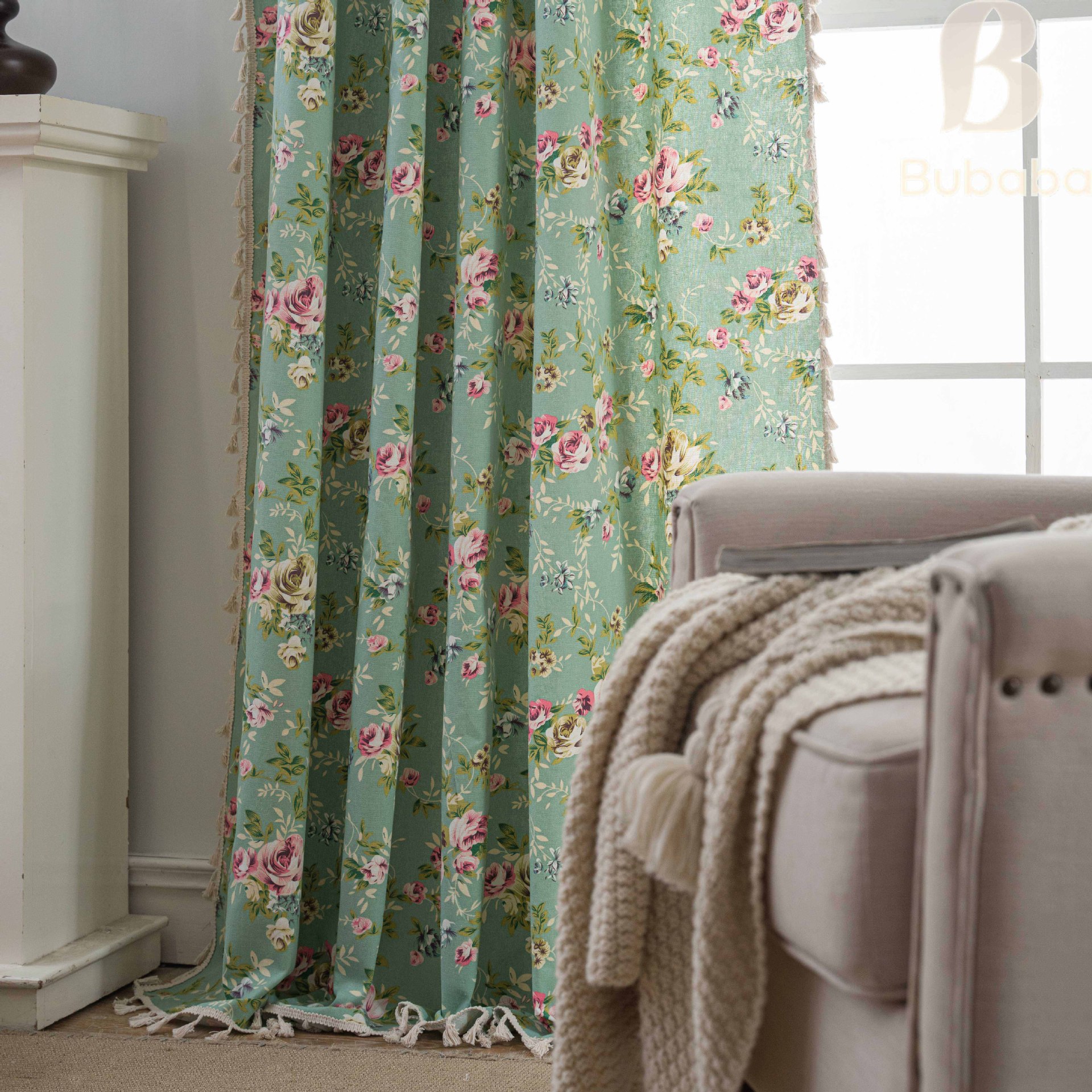 Cortinas estampadas estilo country americano gato voador_voghion.com