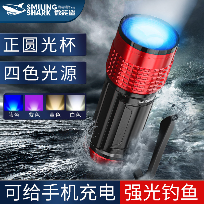 2021年新款夜釣燈釣魚燈野釣超亮強光藍光大功率激光炮變焦氙氣燈