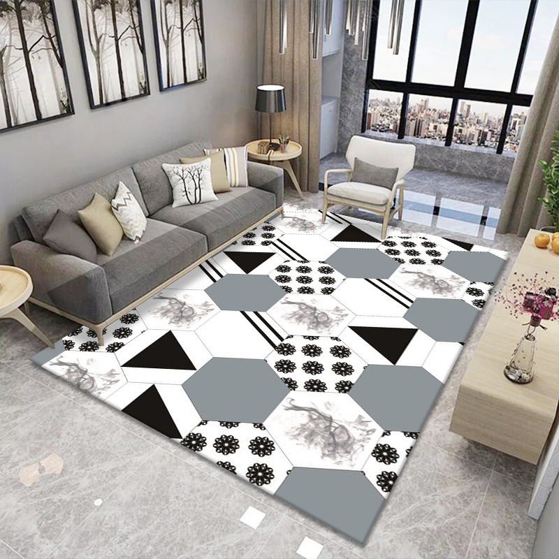 Simple moderna alfombra sala de estar dormitorio sofá nórdico mesa de café manta puerta estera hogar máquina lavable manta rectangular