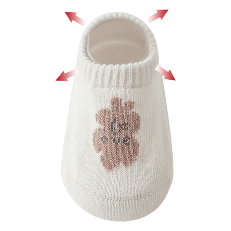 2022 primavera y verano nuevos calcetines de piso de bebé algodón peinado antideslizante interior fresco niños niño calcetines de dibujos animados barco corto Calcetines