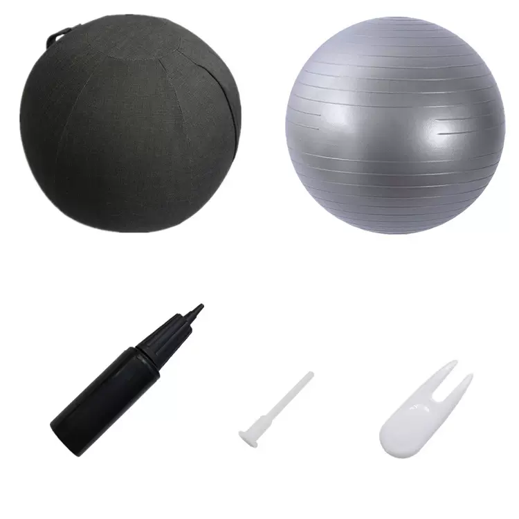 PVC加厚防爆瑜伽球1100g含75cm瑜伽球套防脏透气瑜伽球保护套