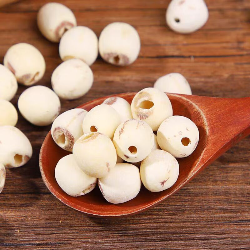Coreless White Lotus Seeds 500g Bai Lian Zi Dried Nelumbo nucifera Seeds for Soup Congee and Tea key features