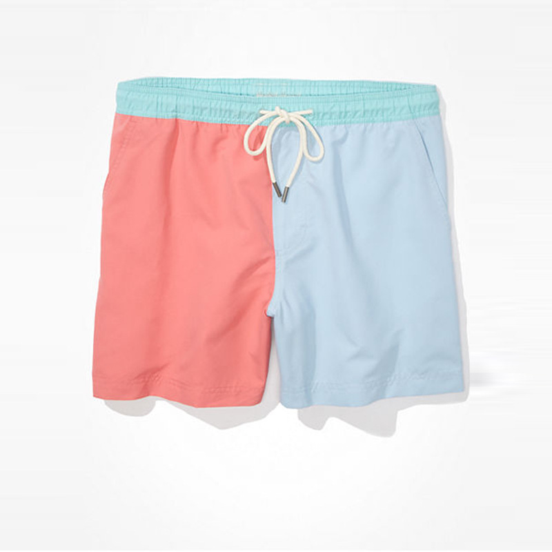 New beach pants, men's oversized sports and fitness shorts, color blocking casual capris, swim trunks, shorts_voghion.com
