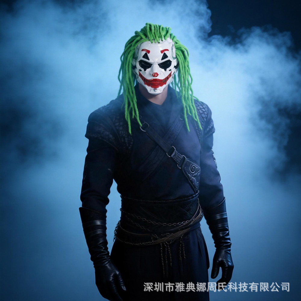 Cross-border Cyberpunk Clown Halloween Horror máscaras Carnival Party Clown Horror Head Mask Halloween