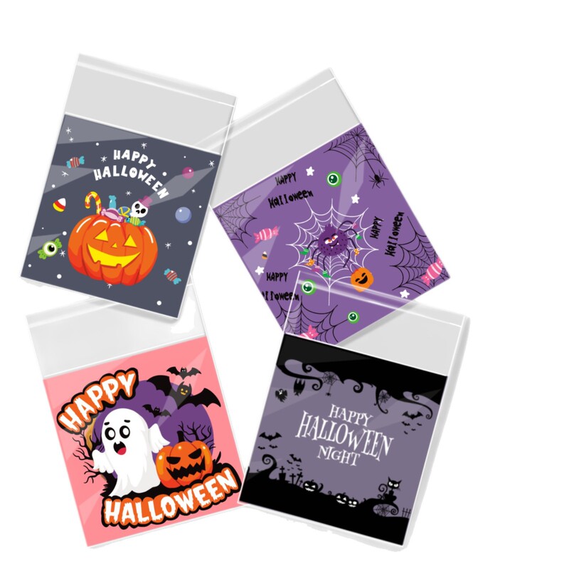 ハロウィンキャンディバッグカボチャゴースト粘着バッグベーキング包装ジップロックバッグクッキースノーフレークビスケットOPPバッグ|undefined