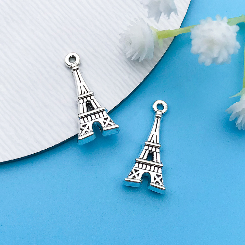 1 고대 실버 삼각형 에펠 탑 20x13mm-11219-0.8g