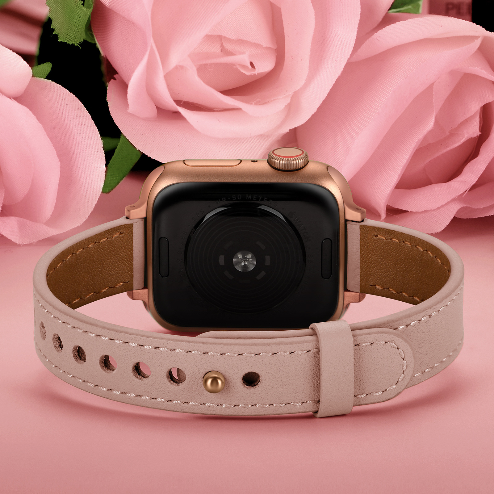 18g Weight Apple watch watchband Classification Genuine leather Material Solid Color Pattern Retro Style Retro Solid Color Apple Watch Watchband 49