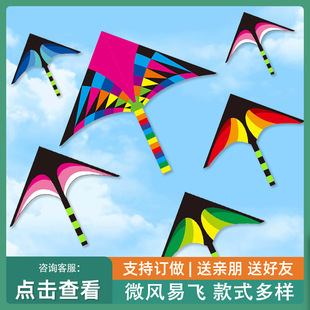 Wholesale New Prairie long tail kite adult children easy flying large triangle kite Weifang source manufacturer