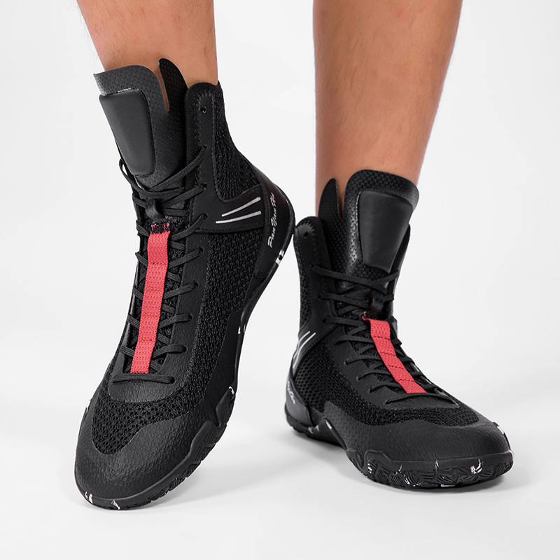 Boxing Shoes for Men and Women, Fighting Shoes, Low-Top Training Shoes, Professional Muay Thai Shoes, Free Fighting Shoes, Wrestling Shoes