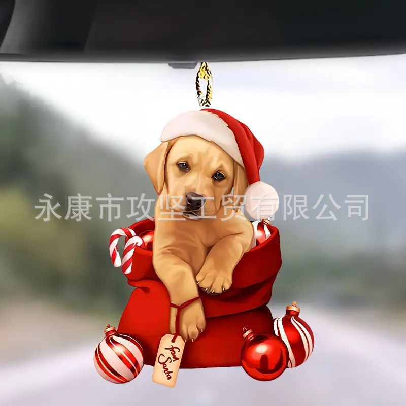 Colgante de decoración acrílica perfecto para accesorios de automóviles y decoraciones de árboles de Navidad para automóviles creativos para atmósfera navideña