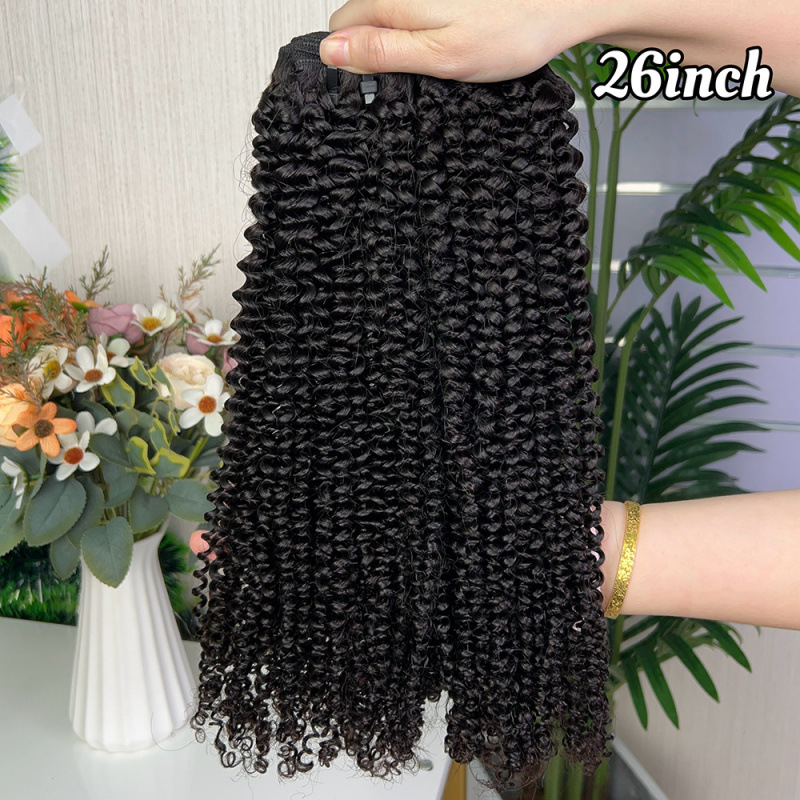 9A Afro Curly Hair Natural Black Bundles cortina de cabello