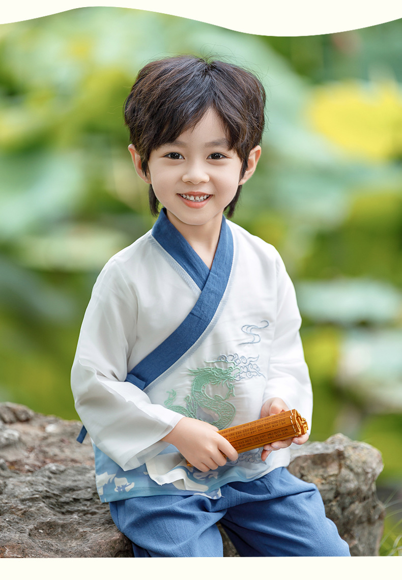 Hanfu boys' spring and autumn children's Chinese style Tang suit 2024 new boy's Chinese style clothing kindergarten performance clothing