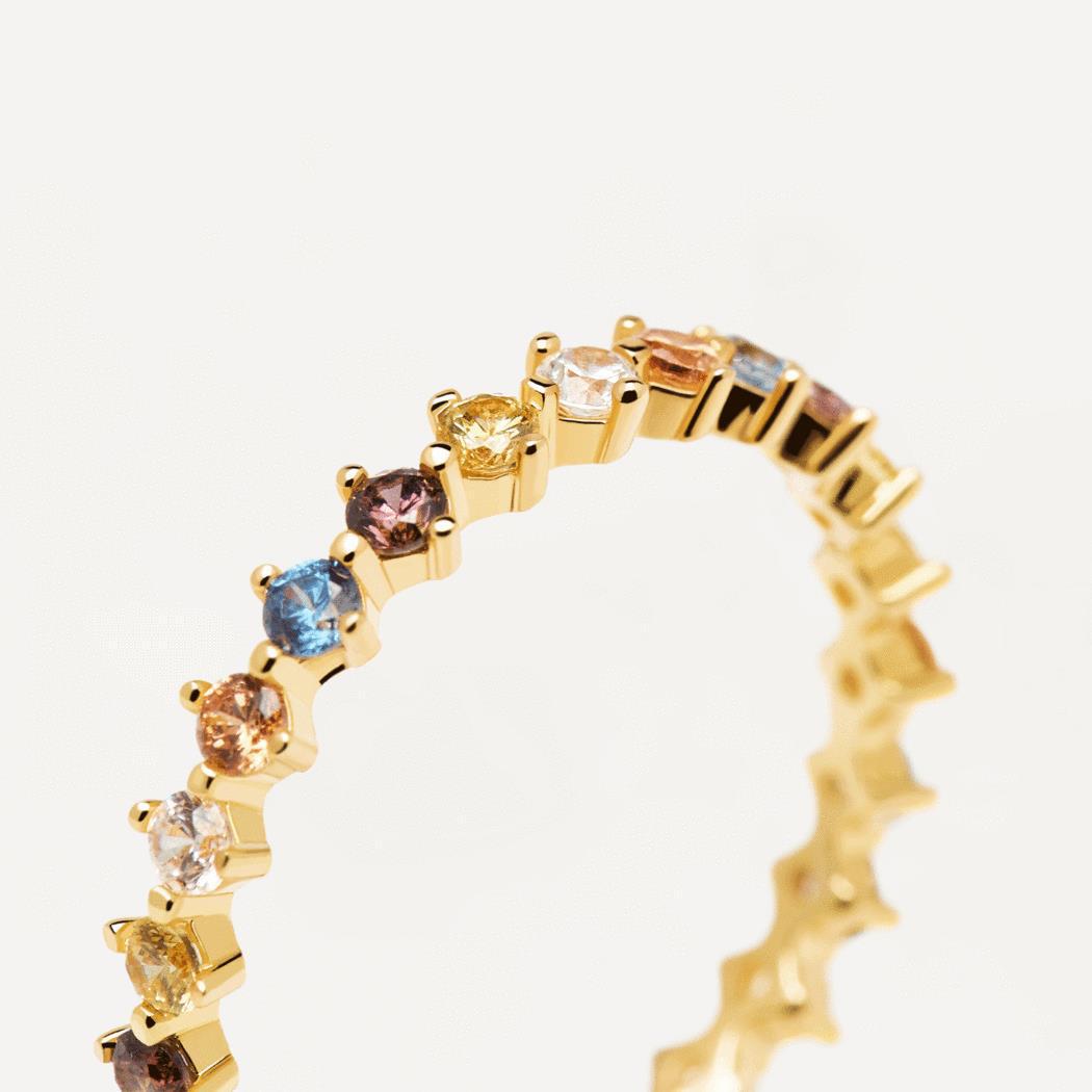 Fashion Simple Style Geometric Sterling Silver Rings Plating Artificial Gemstones 925 Silver Rings 1