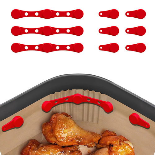 Best-selling magnetic silicone clip food-grade high-temperature resistant accessory fixing paper lining air fryer magnetic silicone clip