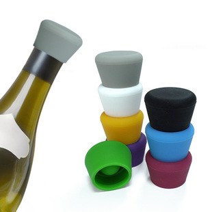 New Creative Silicone Red Wine Stopper Red Wine Cap Double Seal Fresh-Keeping Silicone Cap Wine Champagne Bottle Stopper