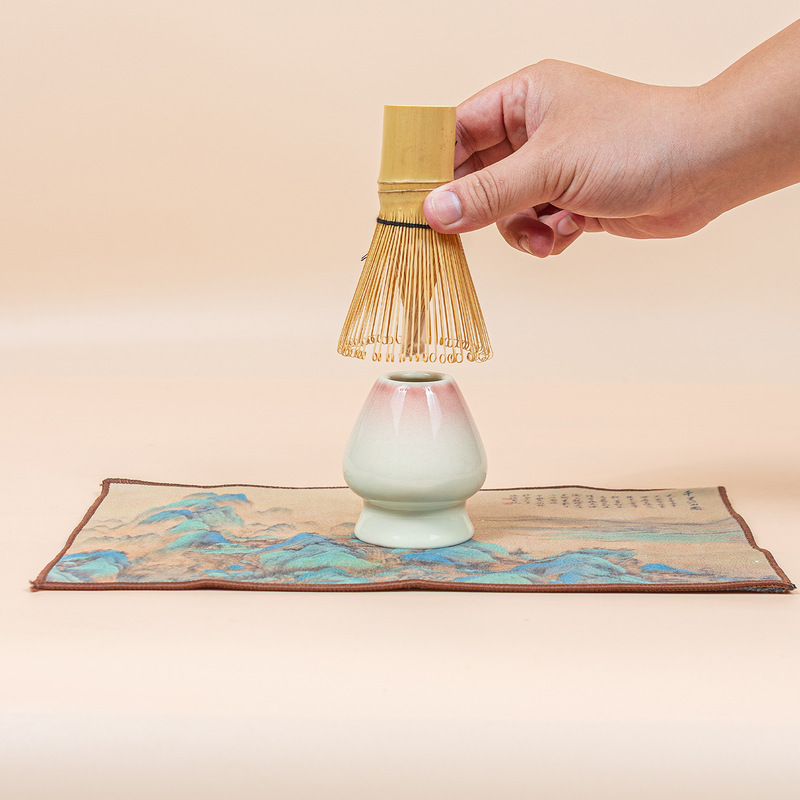 跨境日式带嘴抹茶碗抹茶套装百本立茶筅立渐变抹茶套装茶拨|undefined