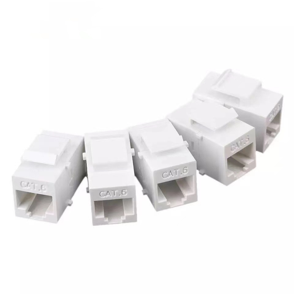 RJ45 CT6非屏蔽免打直接对插模块长短款直通超五六类网络信息模块