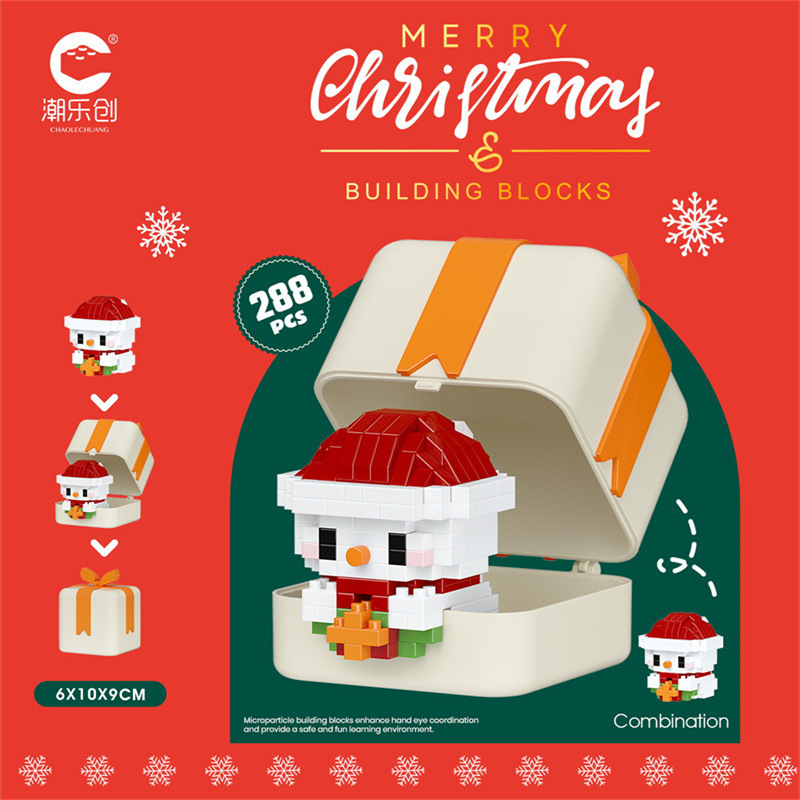 Bloques de construcción de Navidad de Chao Le Chuang 8984-8989 Árbol de Navidad de micropartículas ensamblado juguetes educativos para niños al por mayor transfronterizo
