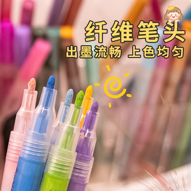 Válvula de marcador a base de agua marcador acrílico marcador de pigmento a base de agua prensa cerámica pintada a mano pluma de 60 colores