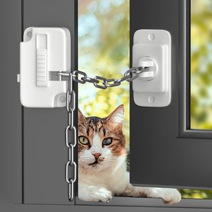 Window chain lock sliding door and window stopper high-rise anti-falling building protection lock child safety lock card punch-free